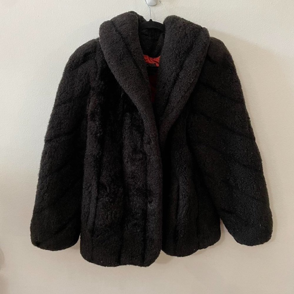 Vintage Black faux fur jacket